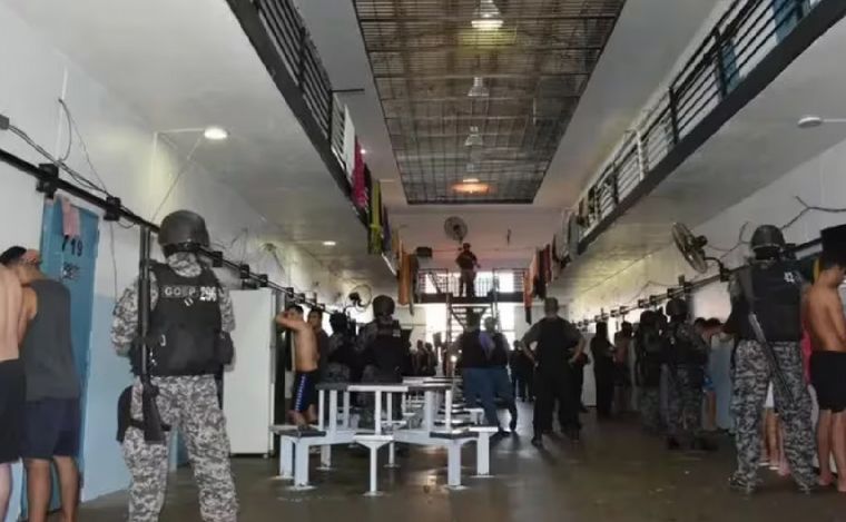 Operativo en un penal de Santa Fe tras las amenazas a Pullaro. (Captura)