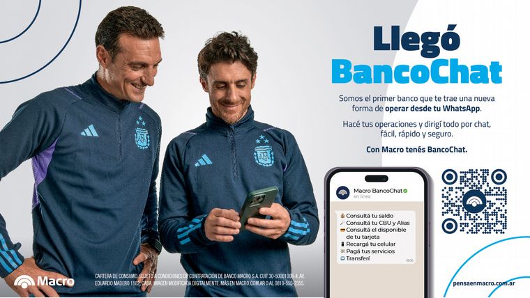 FOTO: Banco Macro presenta Bancochat, una nueva forma de operar desde Whatsapp