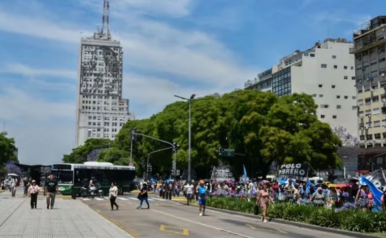 FOTO: La Ciudad de Buenos Aires, escenario habitual de protestas y piquetes.