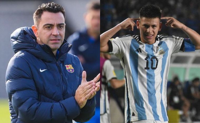 Echeverri suena en el Barcelona. 