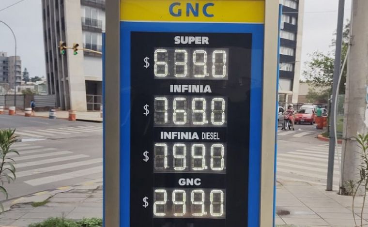 FOTO: Así quedó el precio del GNC en Córdoba. (Fernando Barrionuevo/Cadena 3)