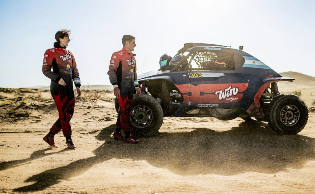 Nicolás Cavigliasso y Valentina Pertegarini, con su Taurus T3 Max en Jeddah