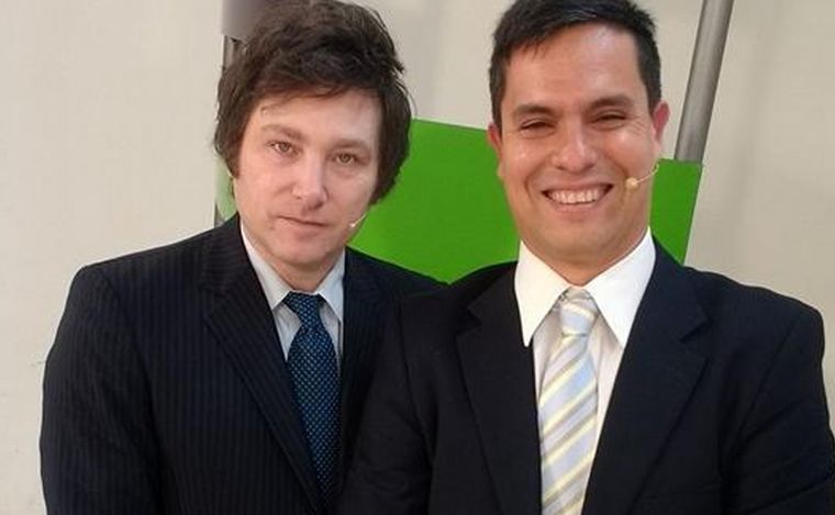 FOTO: Javier Milei, presidente argentino y Christian Buteler, economista.