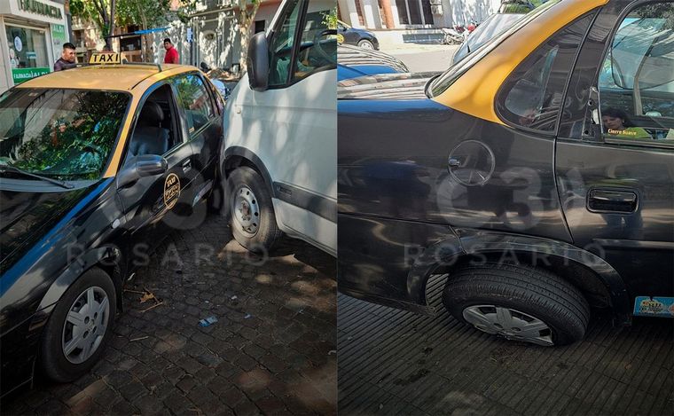 FOTO: Choque múltiple en barrio Hospitales: caos y un conductor que se dio a la fuga.