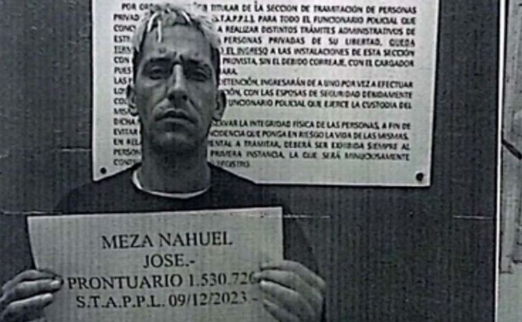 FOTO: Nahuel Meza fue recapturado en la tarde del viernes. 