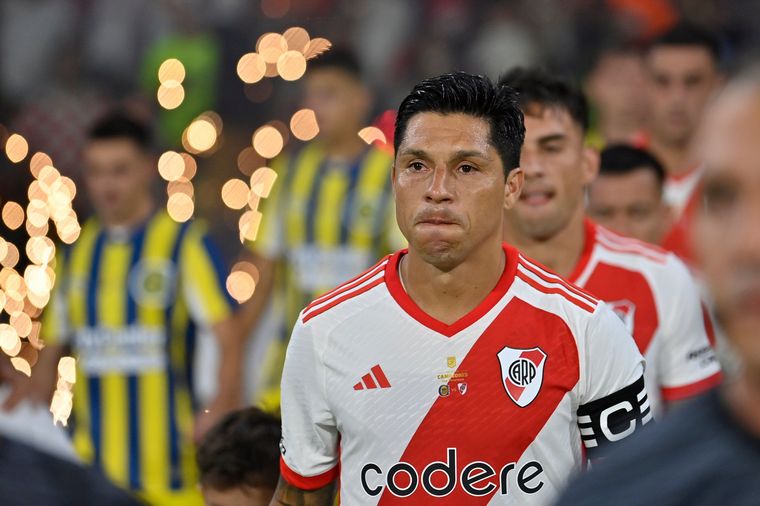 Enzo Pérez, en su último partido con