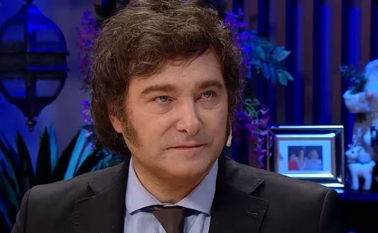 Javier Milei durante el programa de Mirtha Legrand. (Captura de TV).