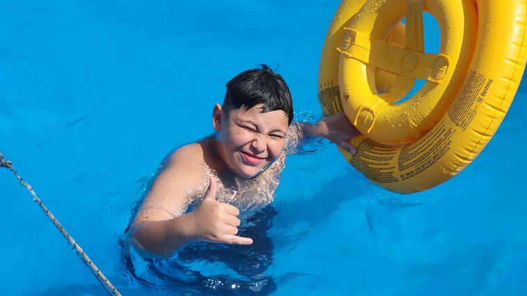 El camping del Parque General San Martín.