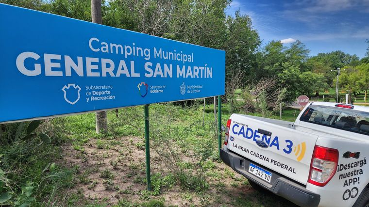 El camping del Parque General San Martín.