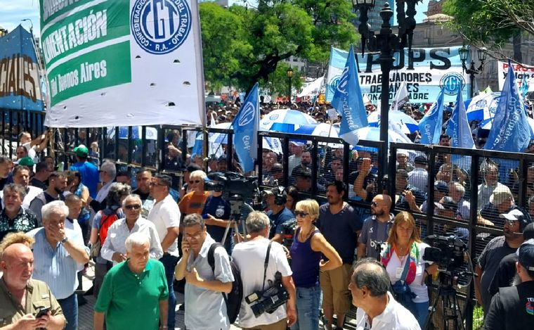 Protesta en Tribunales.
