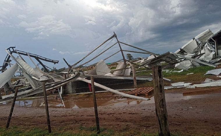 Feroz temporal en Sunchales.