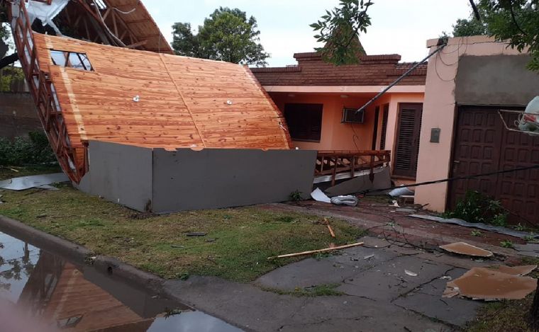 Feroz temporal en Sunchales.