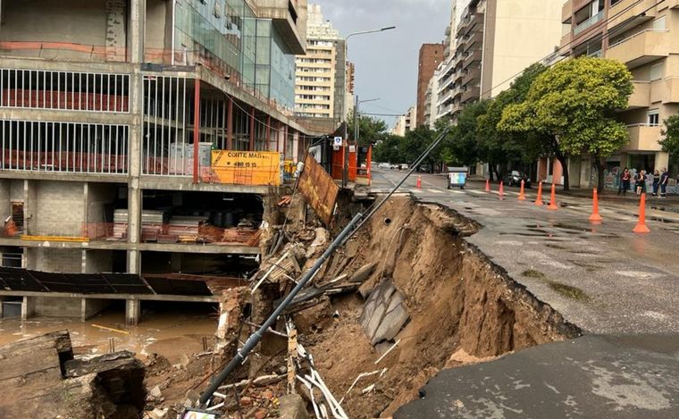 Derrumbe en la Vélez Sarsfield (Foto: Daniel Cáceres).