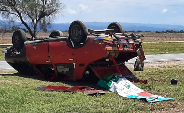 Siniestro vial entre dos autos en la Variante Juárez Celman. (Sergio Suppo/Cadena 3)