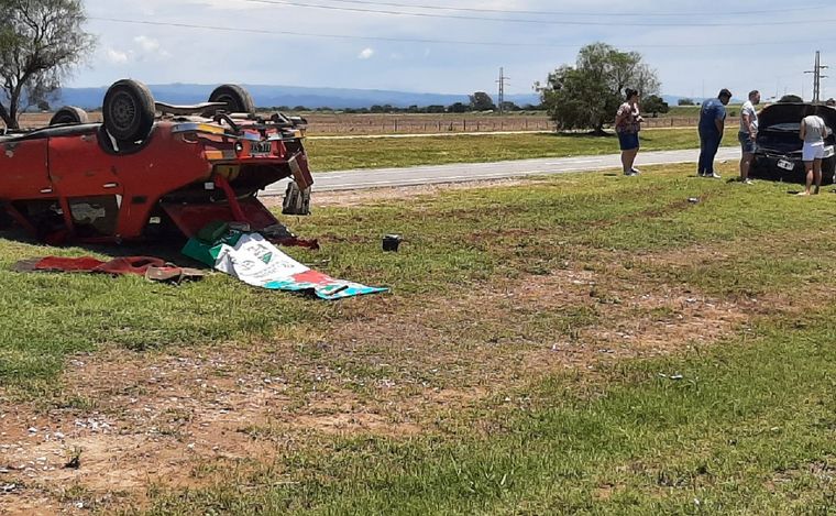 Siniestro vial entre dos autos en la Variante Juárez Celman. (Sergio Suppo/Cadena 3)