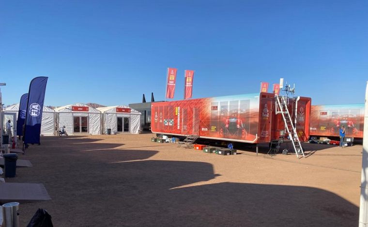 Otra vista del comando operativo del Dakar