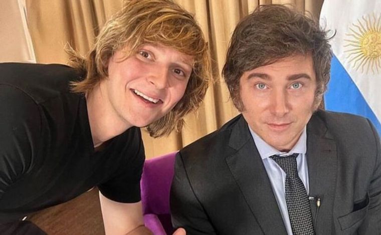 Iñaki Gutiérrez junto con Javier Milei