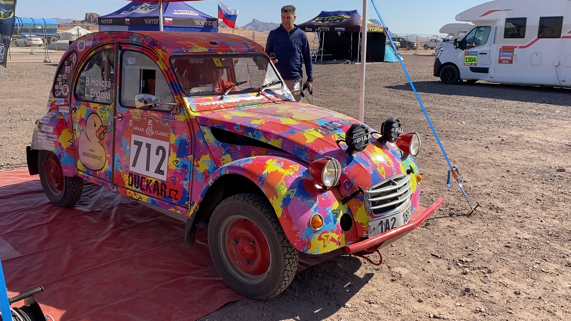 El Citroen de Barbora Holicka y Lucie Engova.