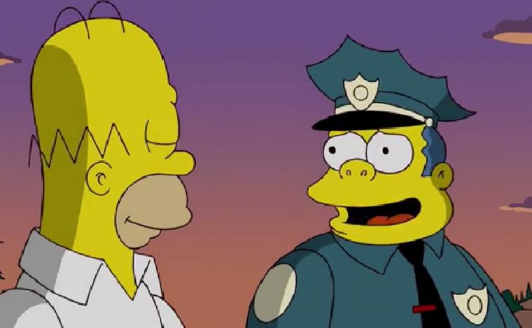 Homero Simpson y el Jefe Gorgory.