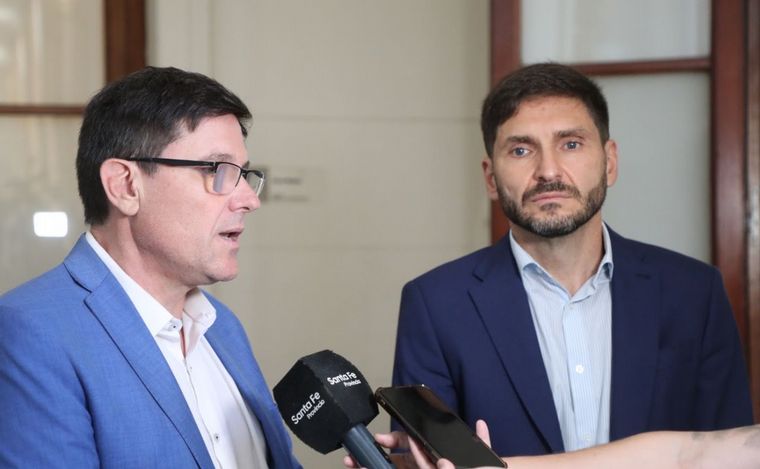 José Goity junto a Maximiliano Pullaro.