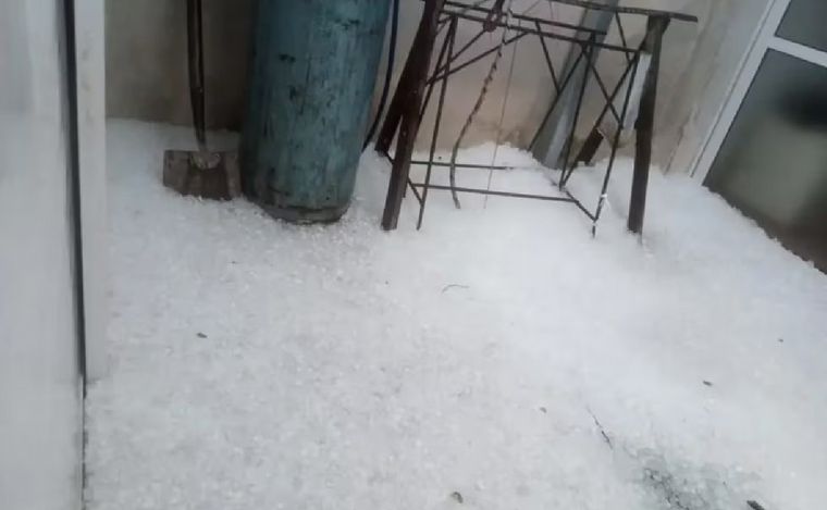 Fuerte temporal en Río Cuarto. (Foto: gentileza)