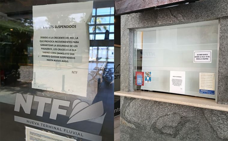 Crecida del río Paraná: cruces suspendidos y actividad casi nula en la Fluvial.