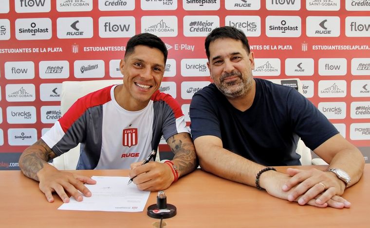 Enzo Pérez firmó con Estudiantes de La Plata hasta diciembre (Foto: @EdelpOficial).