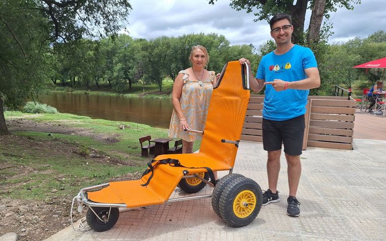 Playa tranquila, un parador accesible y sustentable en Los Reartes.