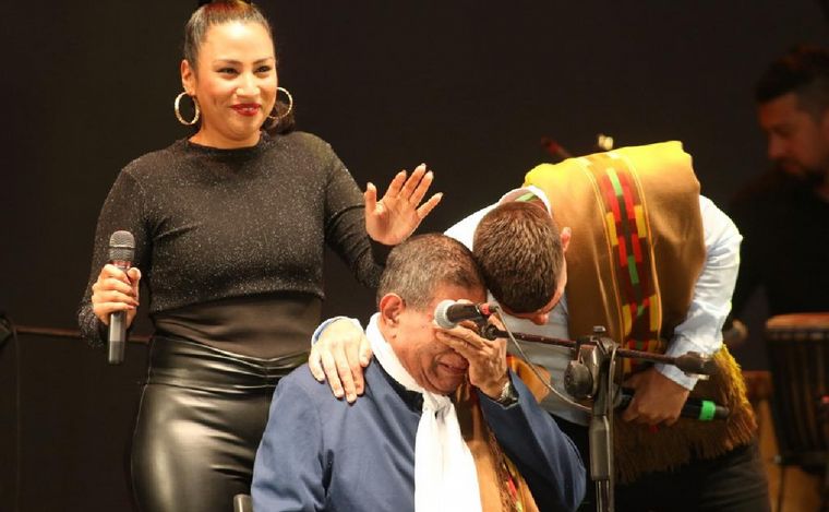 La emoción de Onofre Paz cuando recordaron a su hijo. (Daniel Cáceres/Cadena 3)