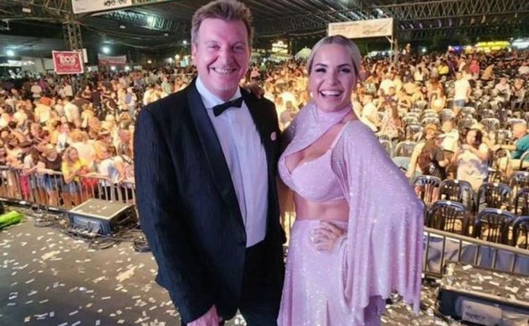 Guillermo Hemmerling y Agustina Vivanco, en el Festival de la Avicultura.