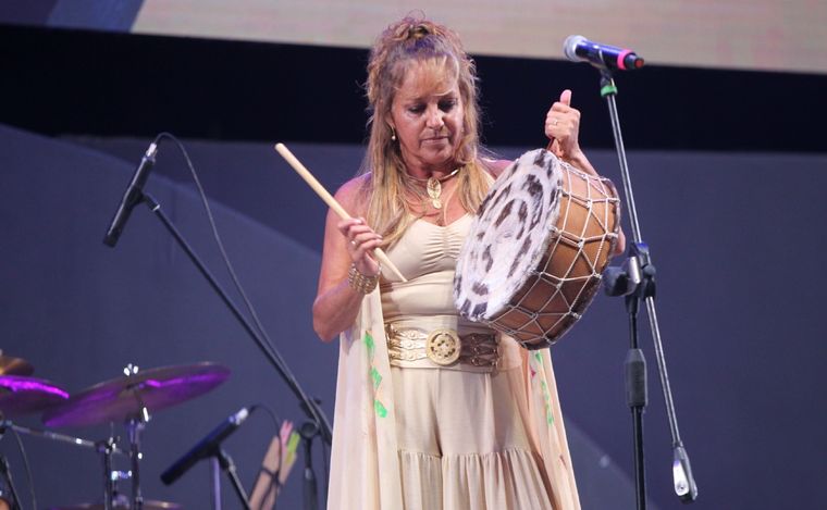 Silvia Lallana, en la tercera noche de Cosquín.