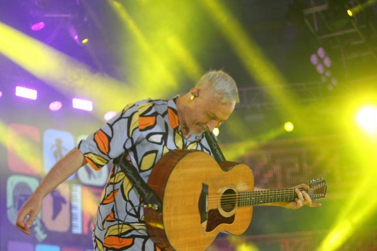 Pedro Aznar, en la cuarta luna del Festival de Folklore de Cosquín.