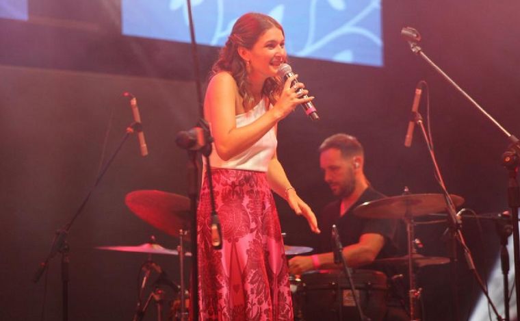 Magui Cullen, en la cuarta luna del Festival de Folklore de Cosquín.