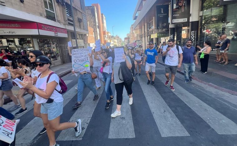 Movilización en Córdoba en protesta al DNU y la ley ómnibus.