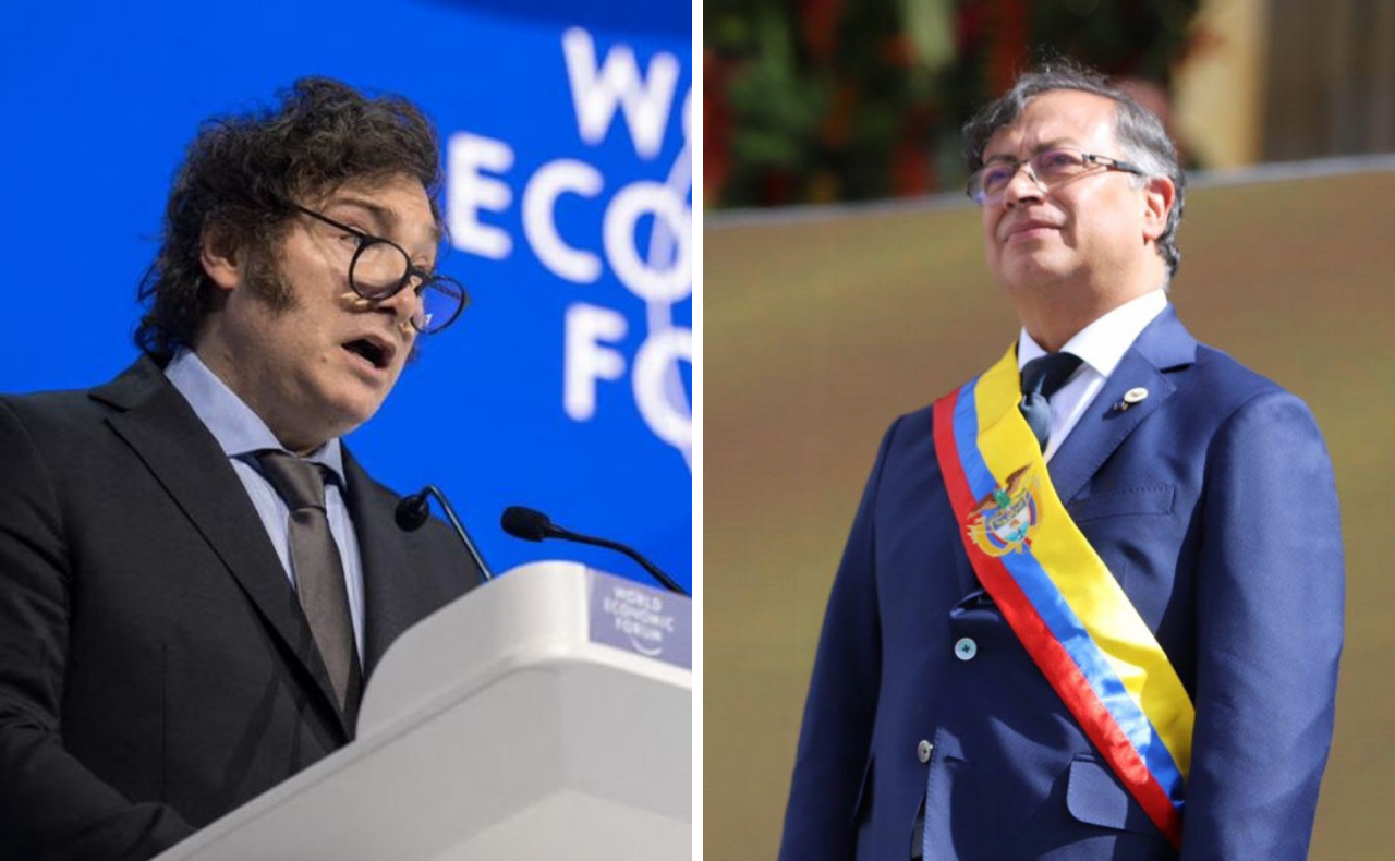 Javier Milei y Gustavo Petro, en una tensión que escala.