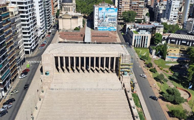 FOTO: La imperdible vista de Rosario desde la cima del Monumento a la Bandera.