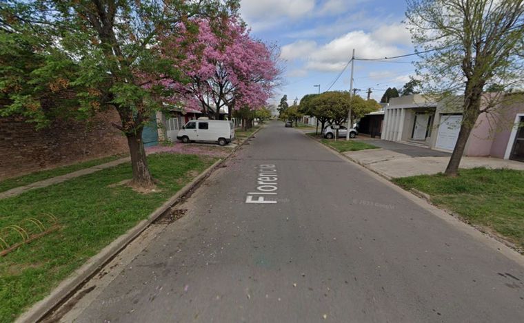 El homicidio ocurrió en calle Florencia, entre Málaga y 14 de Febrero. 