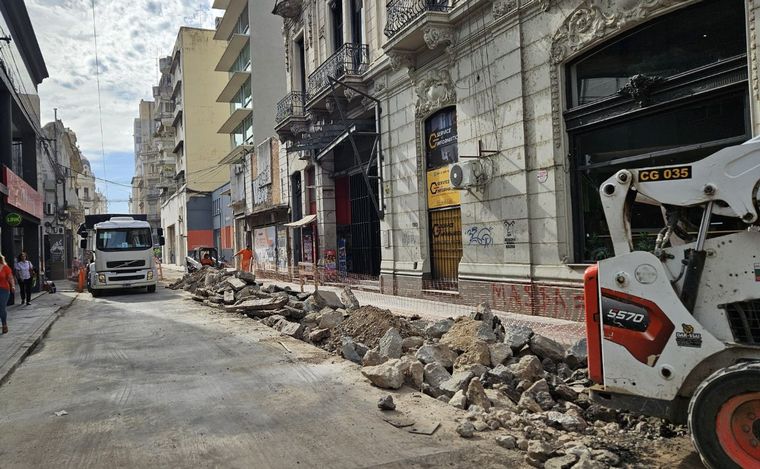 Avanzan las obras en calle Santa Fe
