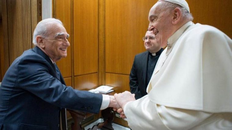 FOTO: Francisco recibió a Scorsese en el Vaticano.