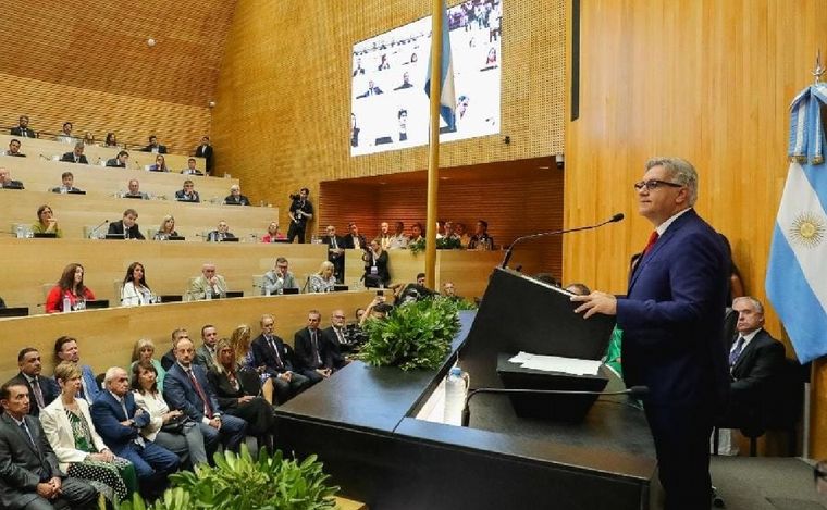 FOTO: Martín Llaryora inauguró el 146° Periodo Legislativo. (Foto: Gobierno de Córdoba)