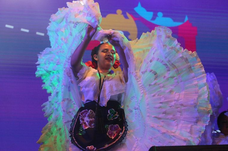 Todo el color de la tercera noche de Colectividades. (Foto: Daniel Cáceres/Cadena 3)