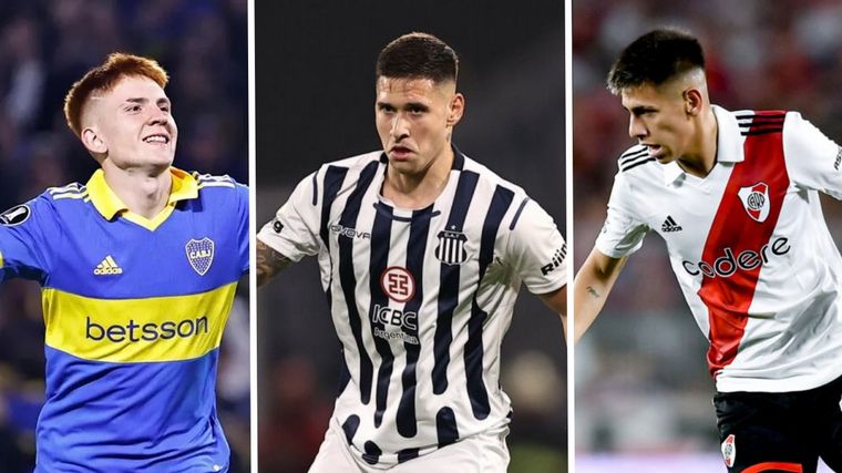 Valentín Barco, Rodrigo Villagra y Claudio Echeverri.