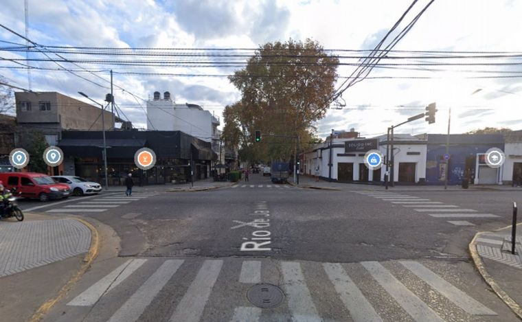 El cruce de Mendoza y Río de Janeiro, donde fue atacado Miguel Majlin. 