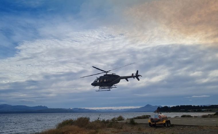 Sigue fuera de control el incendio en el Parque Nacional Los Alerces. (Gentileza)