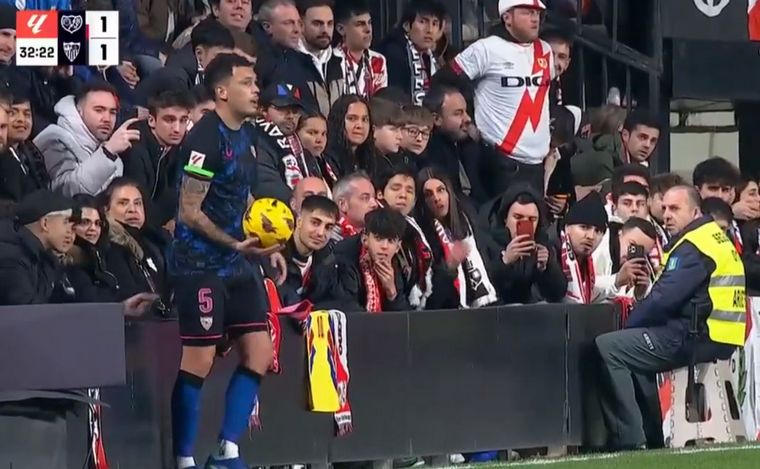 El insólito momento que vivió Lucas Ocampos. (Foto:Captura transmisión)