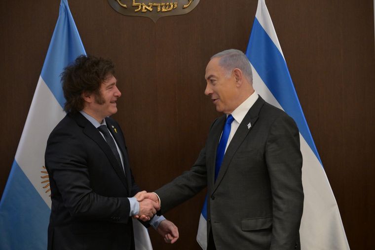 FOTO: Javier Milei y Benjamín Netanyahu. (Foto: archivo)
