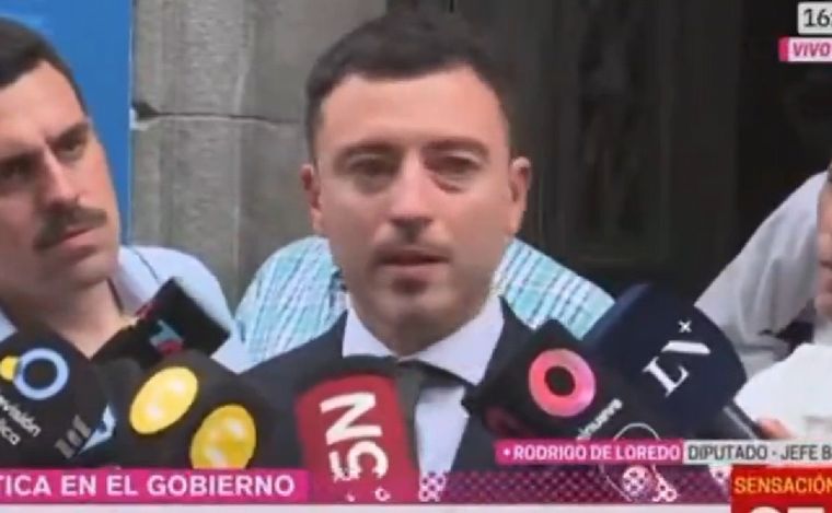 Rodrigo De Loredo lloró en el ingreso al Congreso. (Foto: captura C5N)