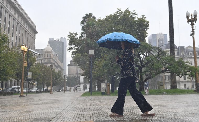 Lluvias en Buenos Aires. (Foto: Télam)
