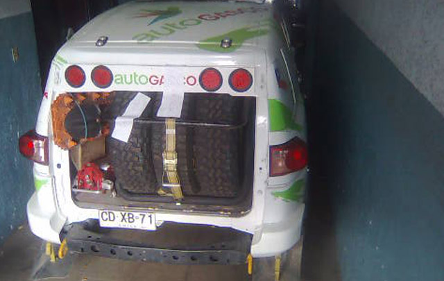 La camioneta que causó el accidente.