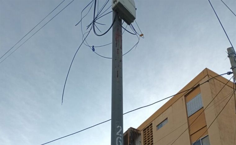 FOTO: Robo de cables en Rosario: 